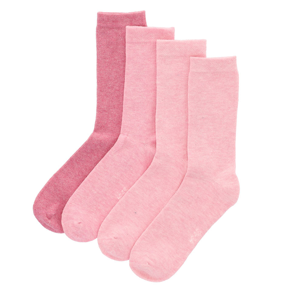 Bamboe Kindersokken Basic - Roze - 4-Pak