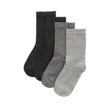 Chaussettes Bamboo Kids Basic - Gris - Lot de 4