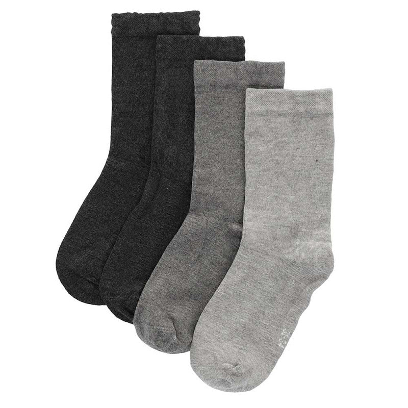 Bambus-Kindersocken Basic – Schwarz – 4er-Pack