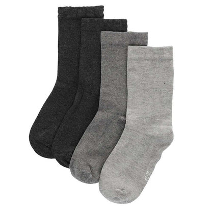 Bambus-Kindersocken Basic – Schwarz – 4er-Pack