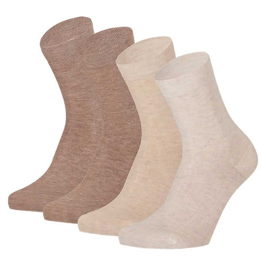 Bamboe Kindersokken Basic - Multi Beige - 4-Pak