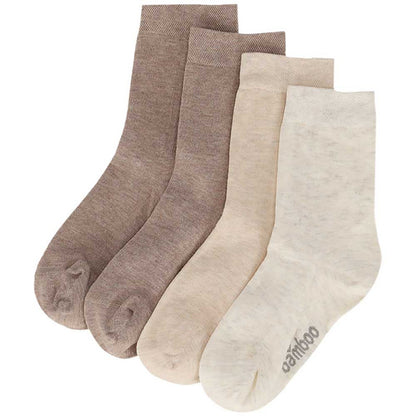 Bambus-Kindersocken Basic – Schwarz – 4er-Pack