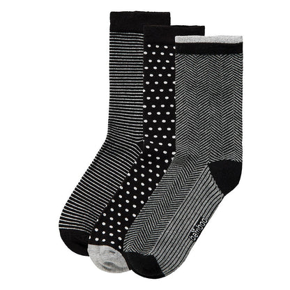 Chaussettes en bambou pour femmes - Multi noir - (paquet de 6)