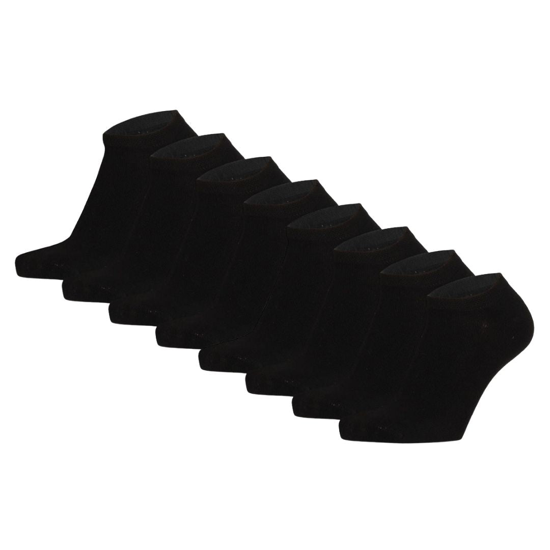 Bamboo Sneaker Socks Kids - Black - 4 pack
