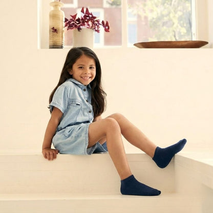 Bamboo Sneaker-Socken für Kinder – Marineblau – 4er-Pack