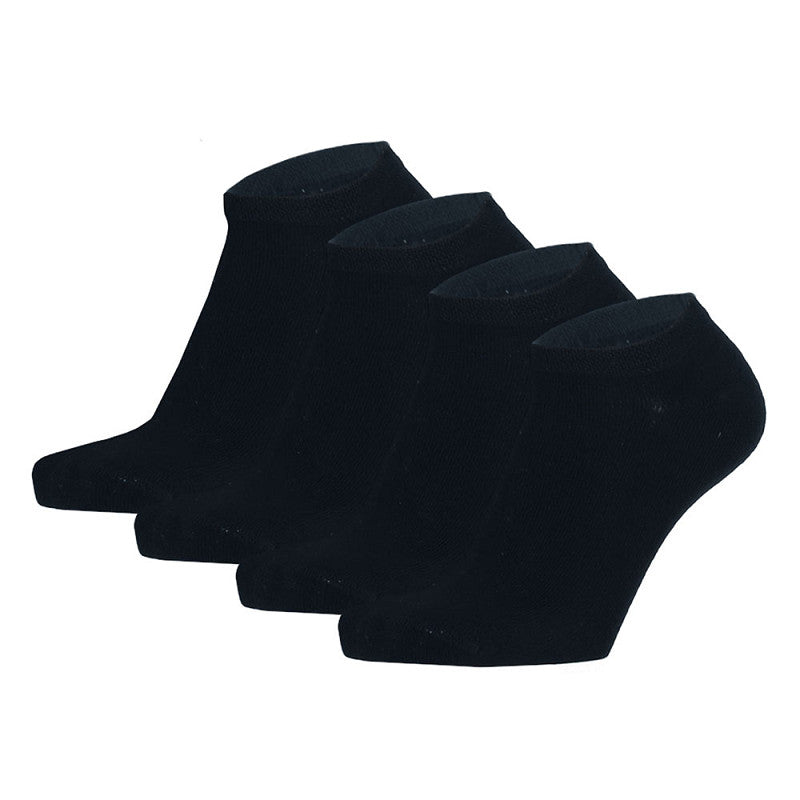 Bamboo Sneaker-Socken für Kinder – Schwarz – 4er-Pack