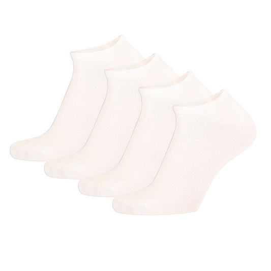 Bamboo Sneaker Socken Kinder - Weiß - 4er Pack