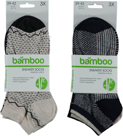 Bambus Damen Trainer Socken Mode - Multi Marine - (6-pack)