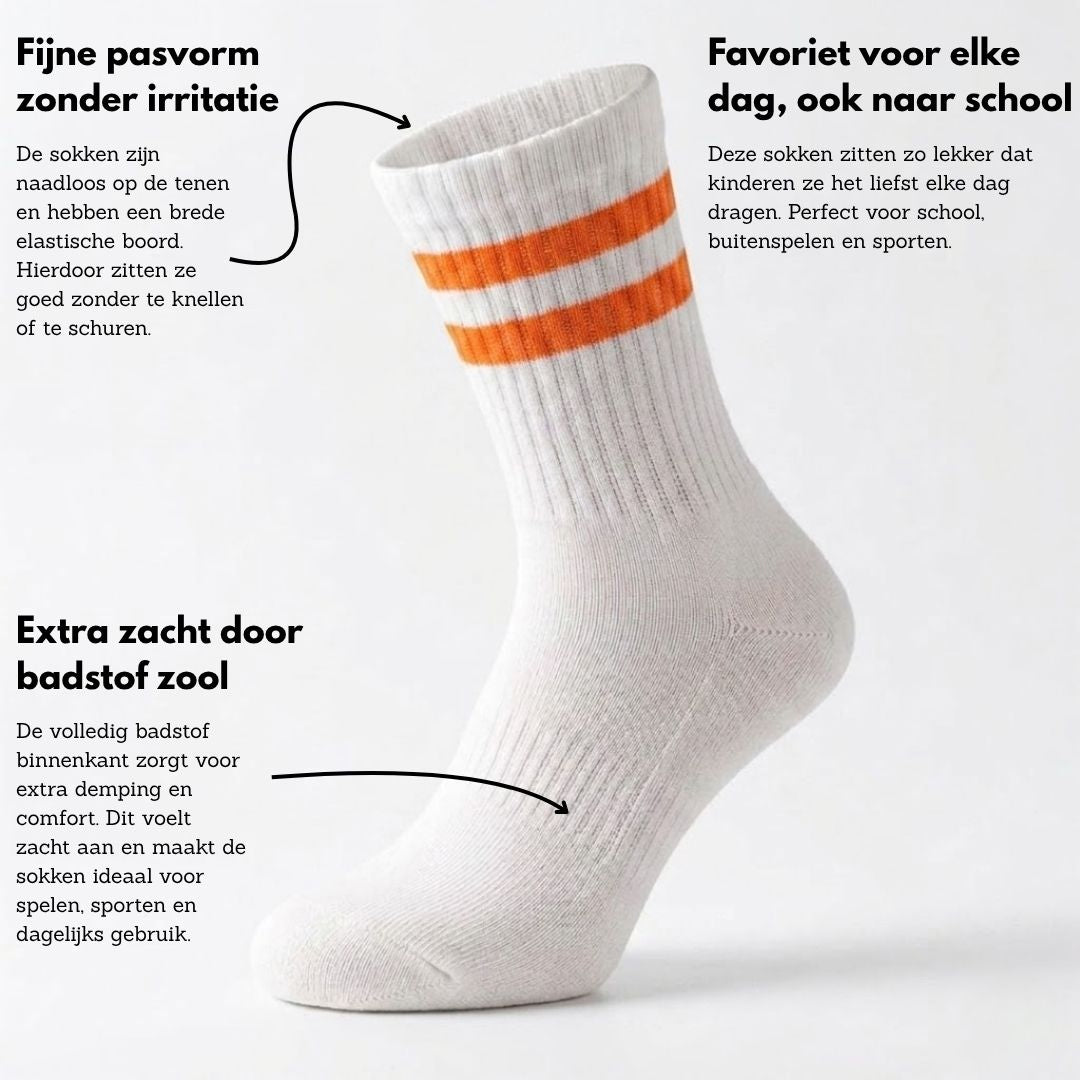 Sports socks kids - Multi White - 3-Pak (copy)