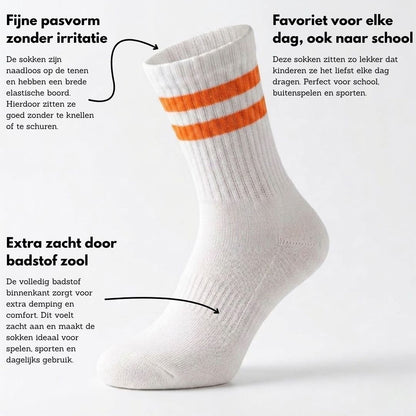 Sports socks kids - Multi White - 3-Pak (copy)