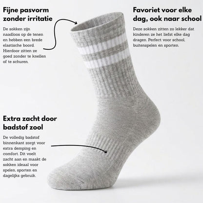 Kinder-Sportsocken – Multi Black – 3er-Pack