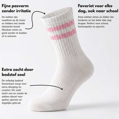 Sportsokken kinderen - Multi Roze - 3-Pak