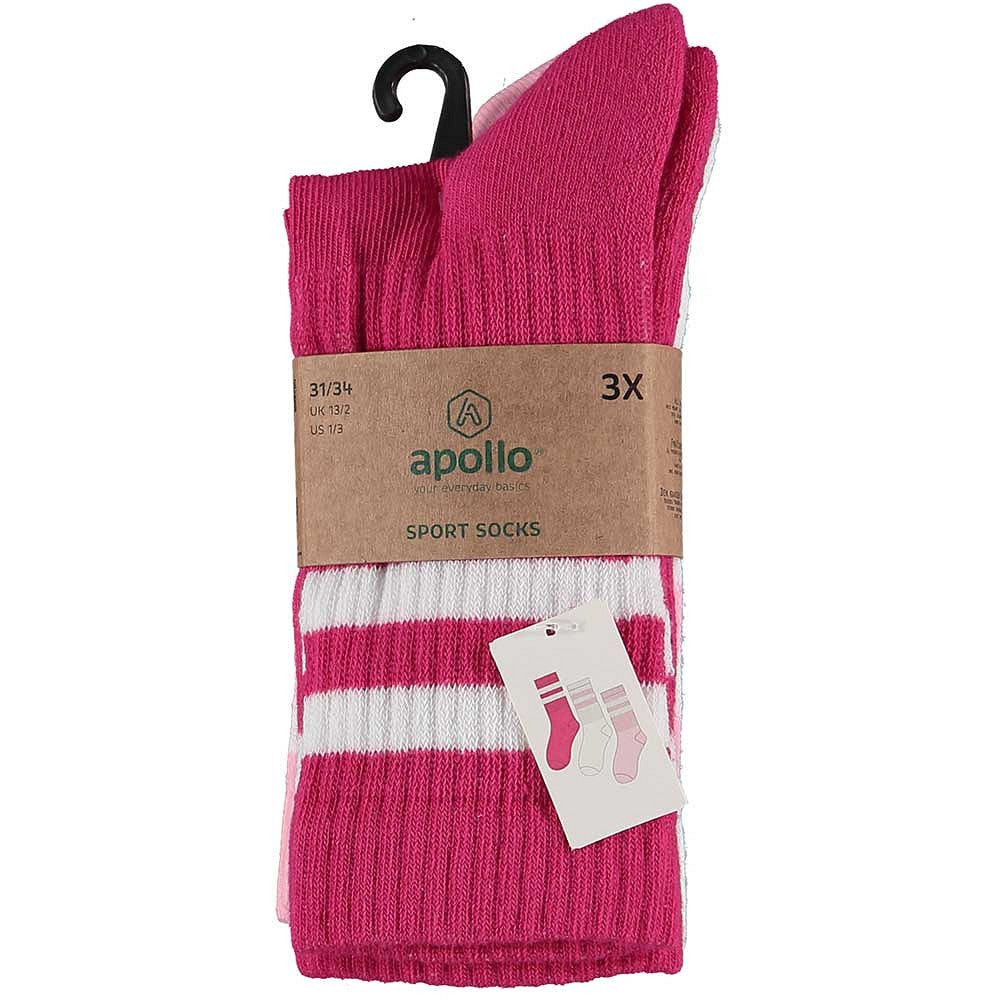 Chaussettes de sport pour enfants - Multi Pink - 3-Pak