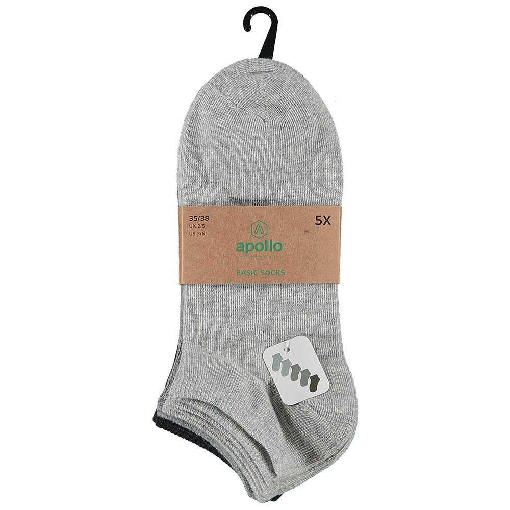 Kinder-Trainersocken - Grau - 5er-Pack - Unisex