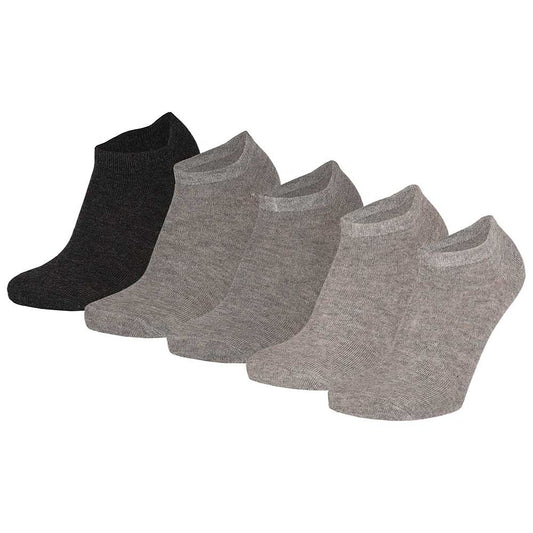 Chaussettes de sport pour enfants - Gris - Lot de 5 - Unisexe