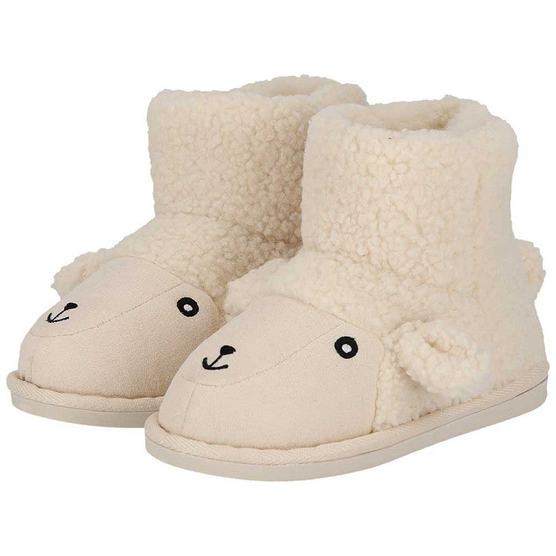 Hohe Kinderpantoffeln - Schaf/Hund