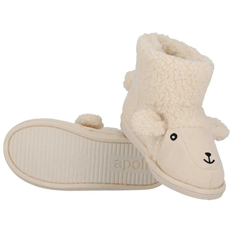 Hohe Kinderpantoffeln - Schaf/Hund