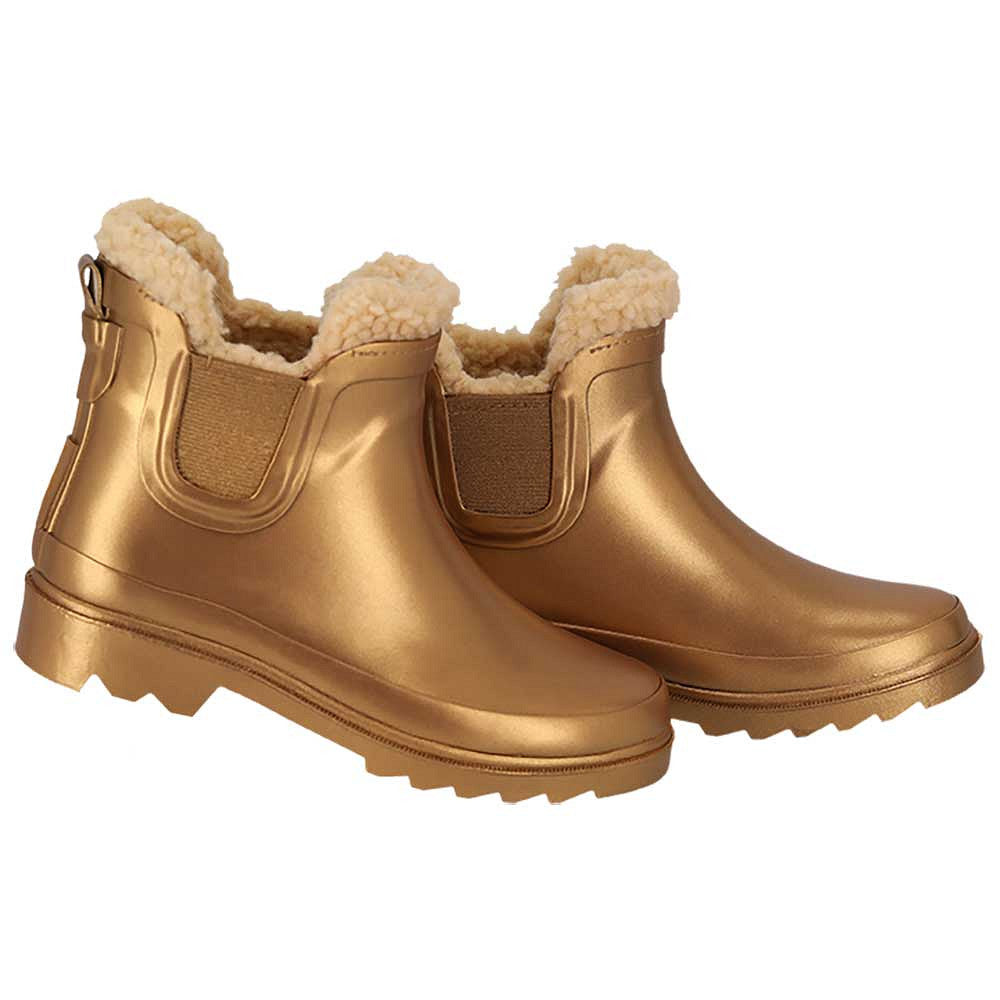 Chelsea regenlaarzen kinderen - Fake Fur voering - Rubber - Goud