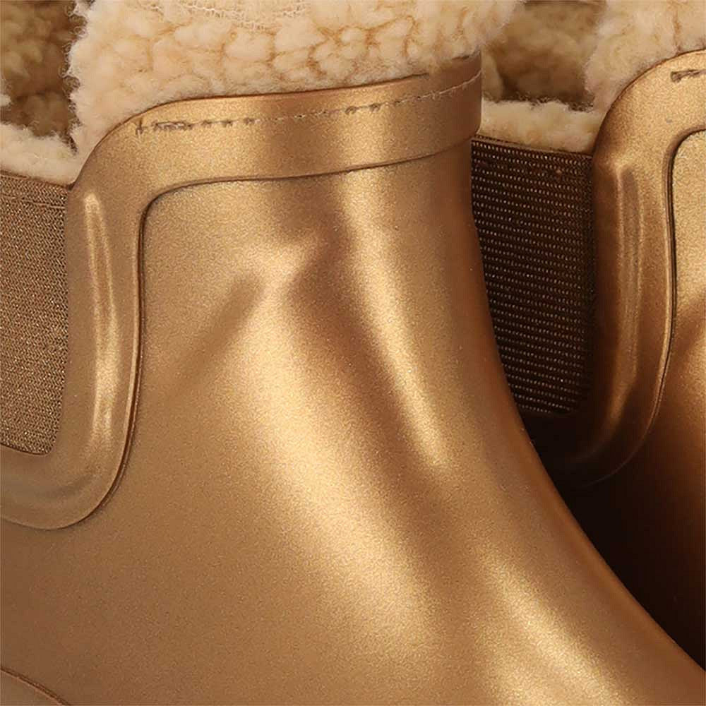 Chelsea regenlaarzen kinderen - Fake Fur voering - Rubber - Goud