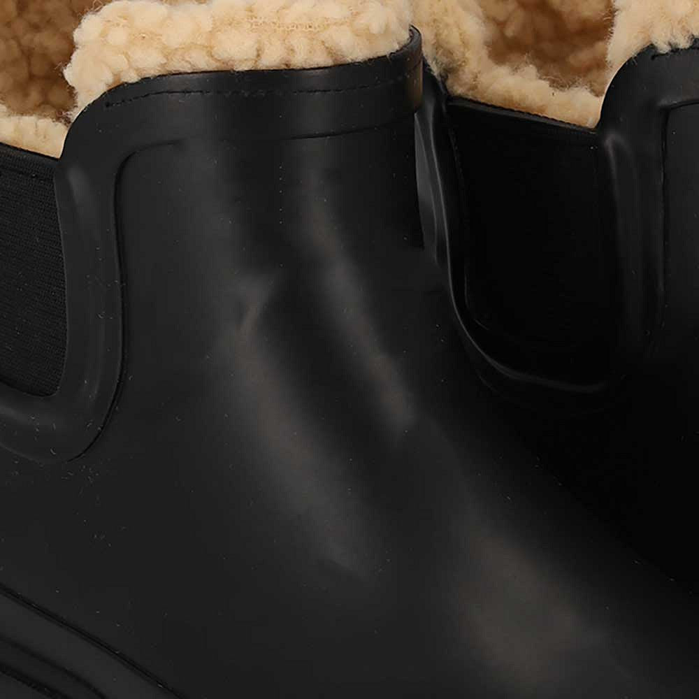 Chelsea regenlaarzen kinderen - Fake Fur voering - Rubber - Zwart