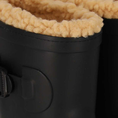 Regenlaarzen kinderen - Unisex - Fake Fur voering - Zwart