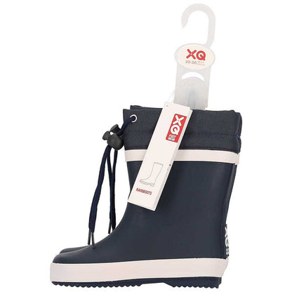 Regenlaarzen kinderen fleece navy blauw – XQ Footwear – losse laars