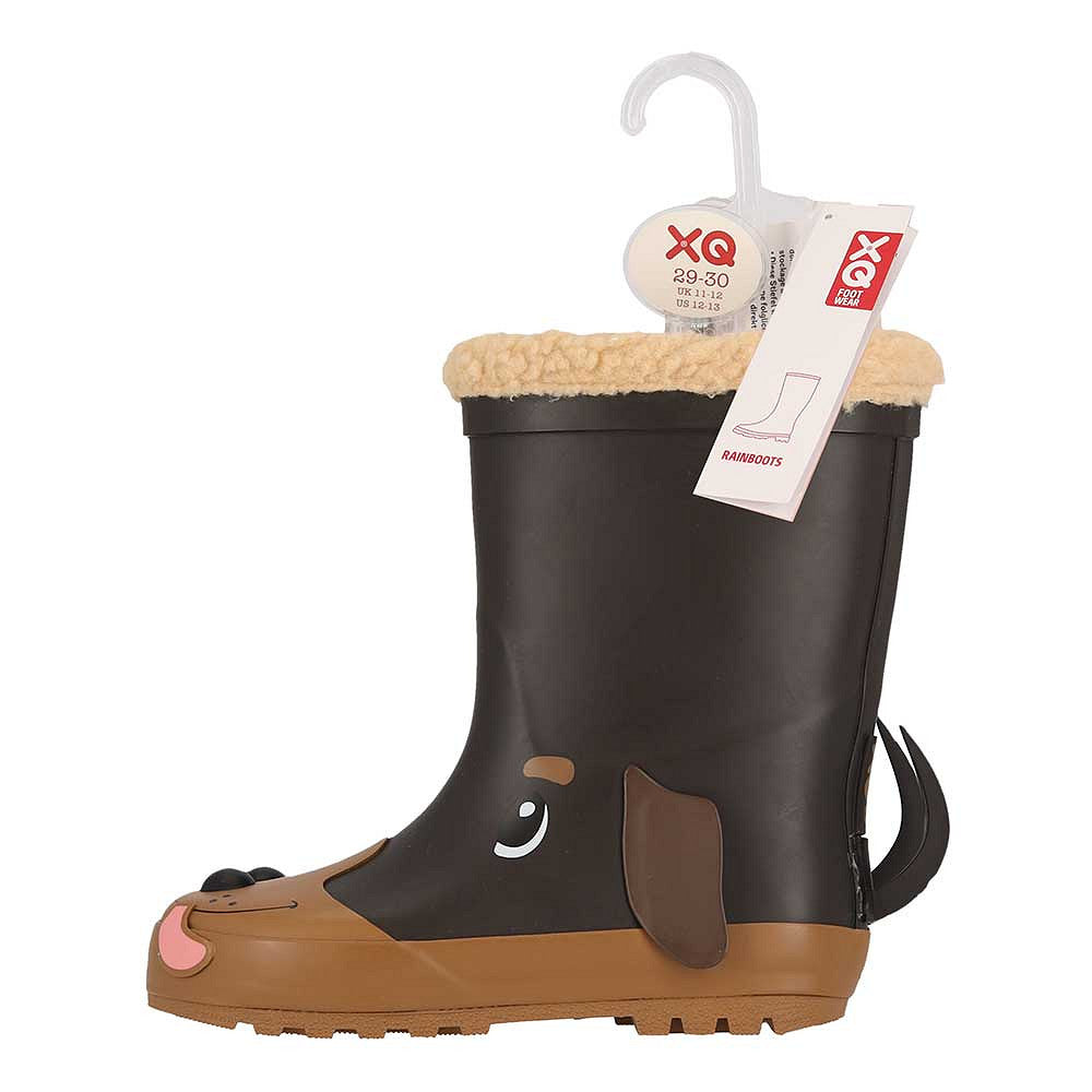 Regenstiefel mit Hundemotiv für Kinder – Fellfutter – Hundemotiv