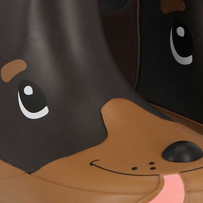 Regenstiefel mit Hundemotiv für Kinder – Fellfutter – Hundemotiv