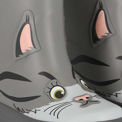 Regenlaarzen kids kattendesign – XQ Footwear – detail van de kattenkop op de neus