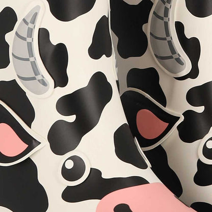 Regenstiefel im Hunde-Design für Kinder – Fellfutter – Kuh-Design