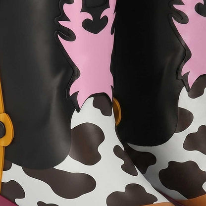 Cowboy regenlaarzen kids multi color – XQ Footwear – detail van de ster en het spoor
