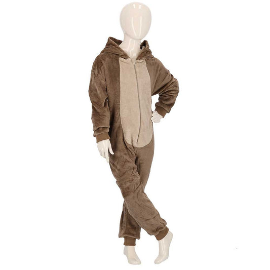 Kinder onesie beer - Multi bruin