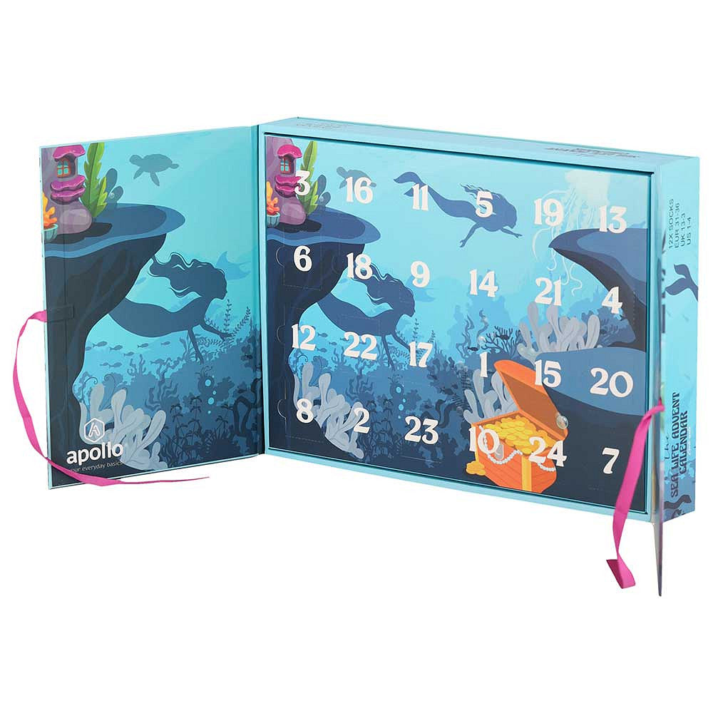 Kerst advent kalender - Meisjes - 12-Paar - Sealife