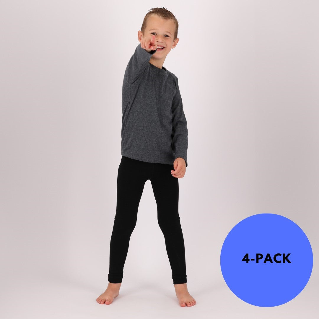 Thermo-Leggings Kinder - Schwarz - 2er-Pack