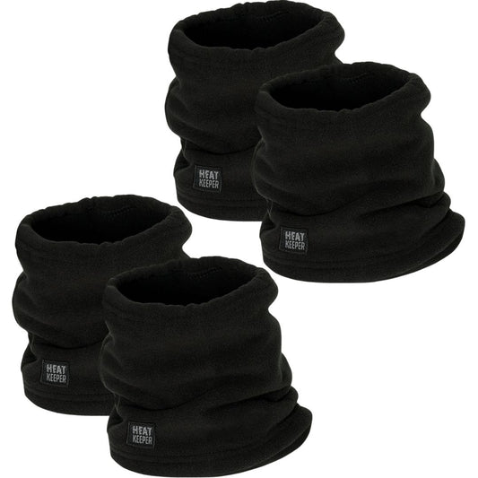 Fleece nekwarmer kinderen - Zwart - 4 stuks - Voordeel