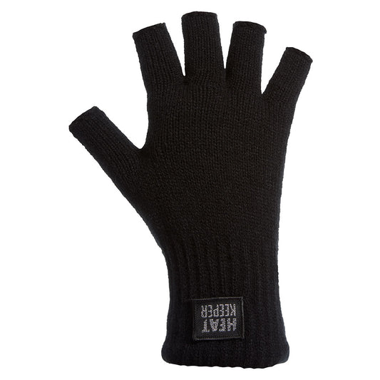 Gants thermo sans doigts homme - Noir - 1 paire