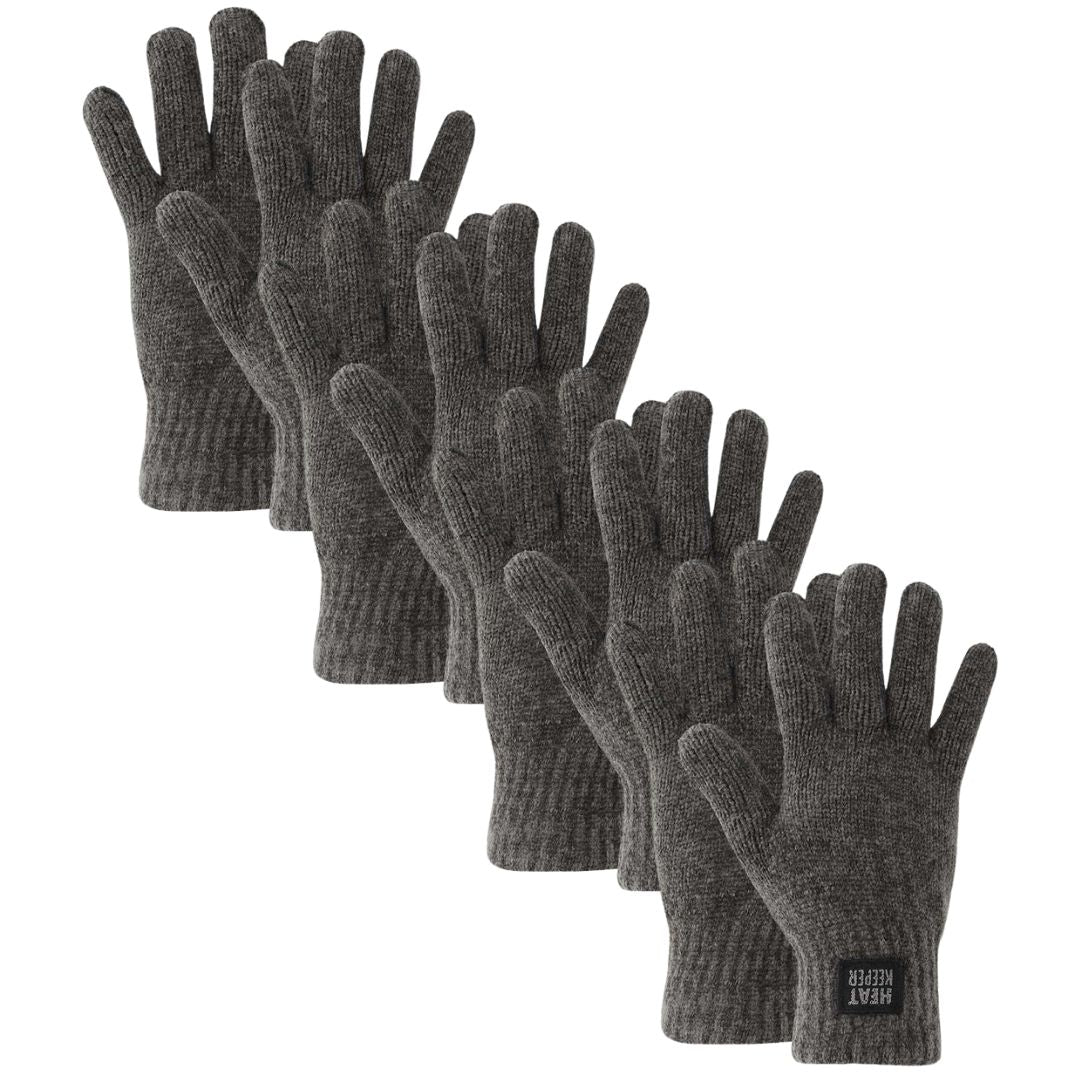 Gestrickte Thermohandschuhe Damen – Chenille – Einheitsgröße – 4 Paar – Advantage