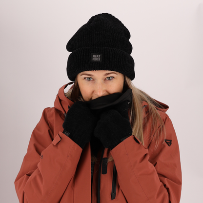 Gants thermiques tricotés pour femmes - Chenille - Taille unique