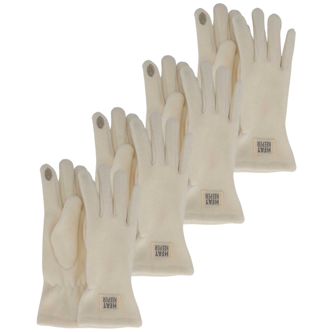Thermohandschuhe aus Fleece – Damen – 4er-Pack
