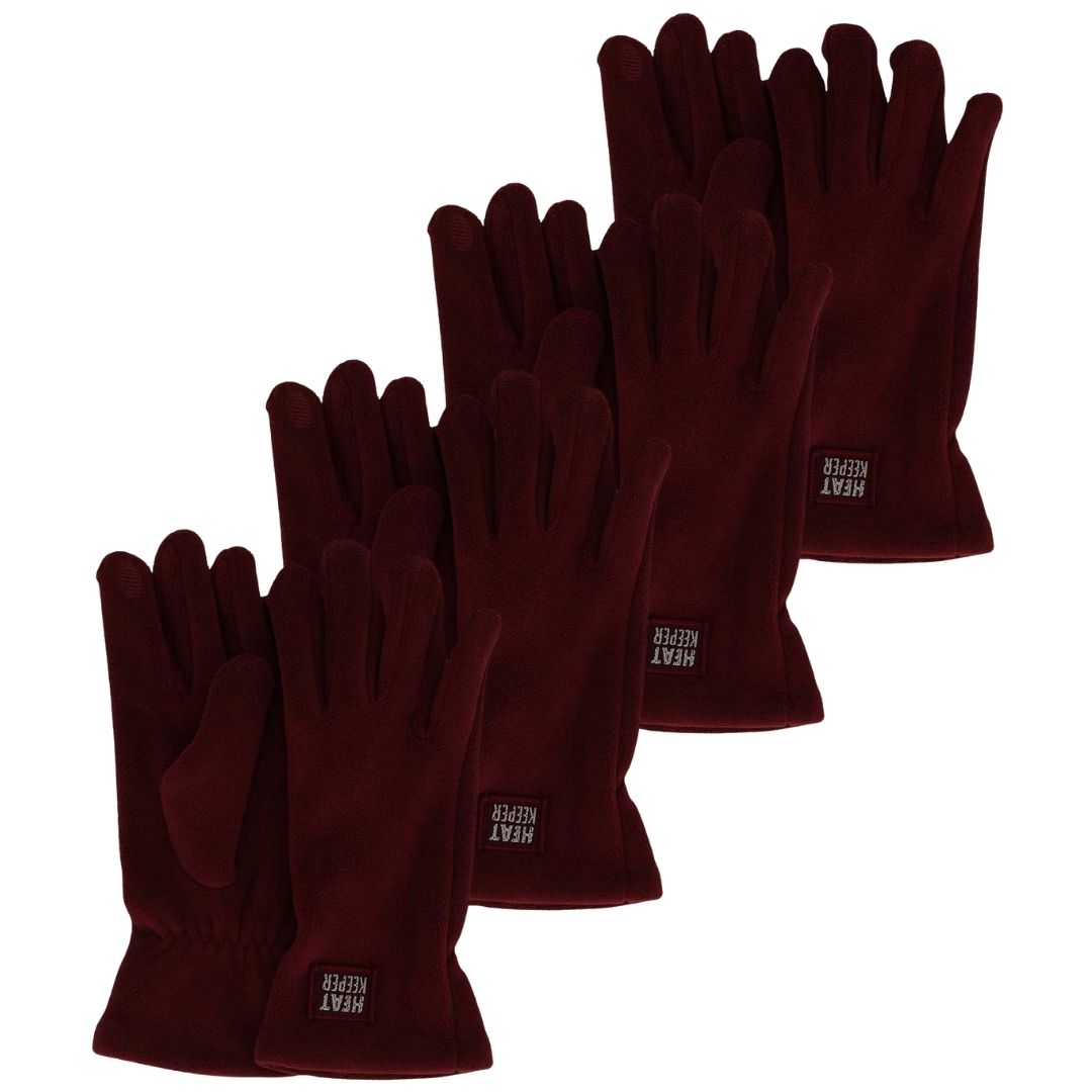 Thermohandschuhe aus Fleece – Damen – 4er-Pack