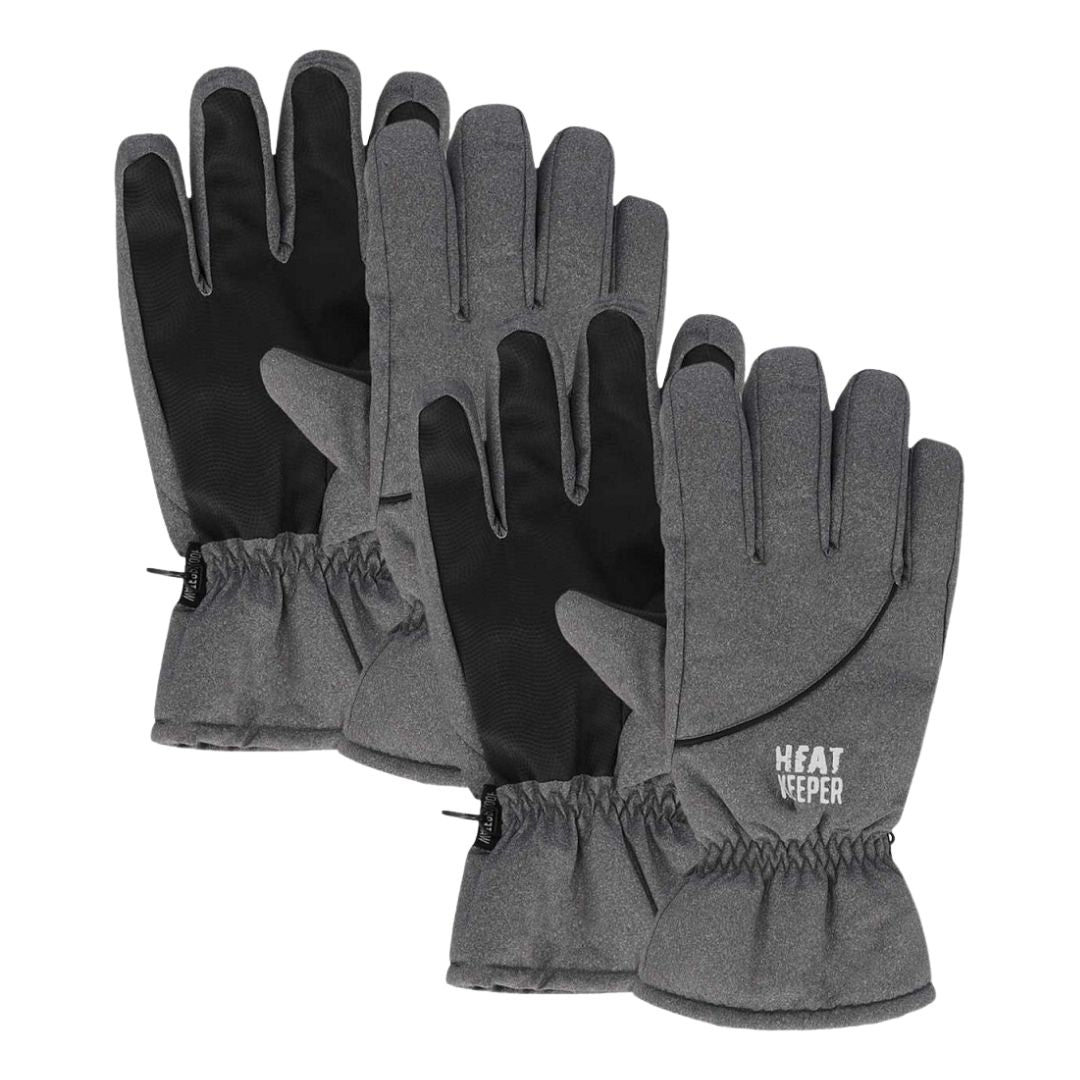 Ski handschoenen dames - Zwart/Grijs - 2-Paar