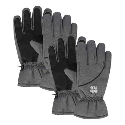 Ski handschoenen dames - Zwart/Grijs - 2-Paar