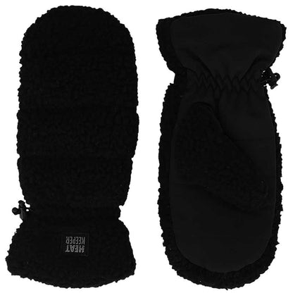 Thermo wanten heren + Thermo winterpet - Teddy - Zwart