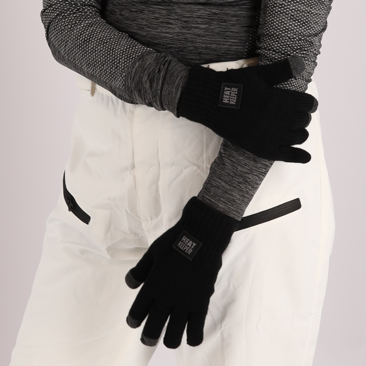 Thermo-Handschuhe Damen mit I-touch - Schwarz - Einheitsgröße - 1 Paar