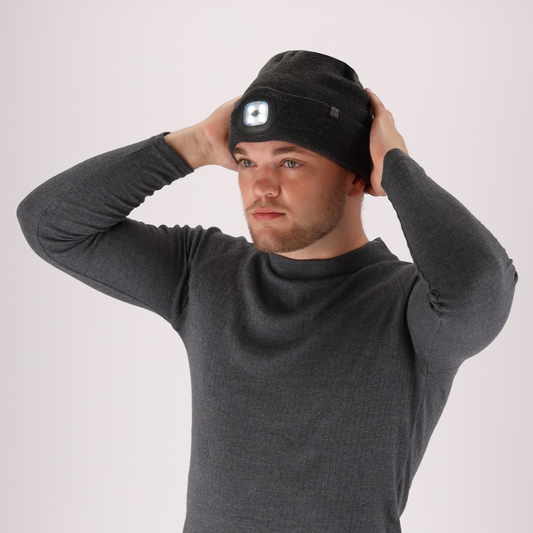 Bonnet thermique + lumière LED homme - Taille unique - Paquet de 2