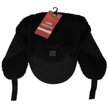 Thermo wanten heren + Thermo winterpet - Teddy - Zwart