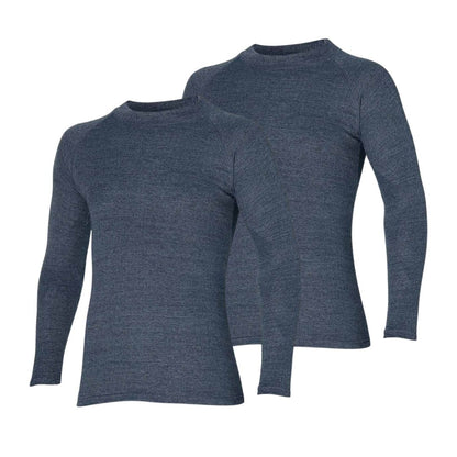 Thermoshirt Herren - Anthrazit meliert - 2-teilig