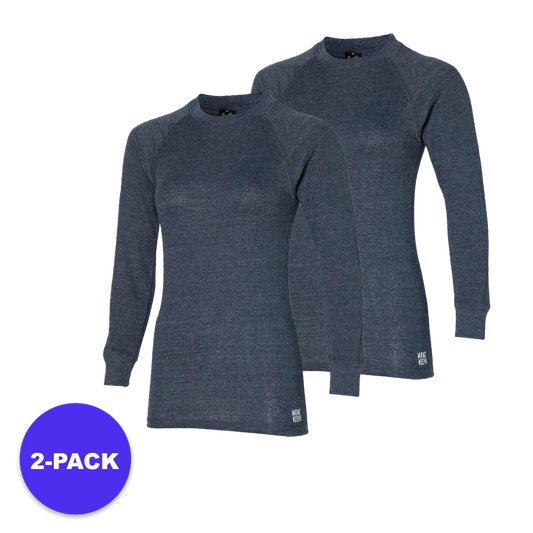 Thermoshirt dames - Antraciet - 2 Stuks