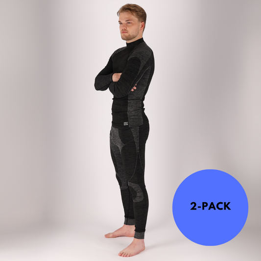 Thermohose Herren Schwarz - 2-tlg.