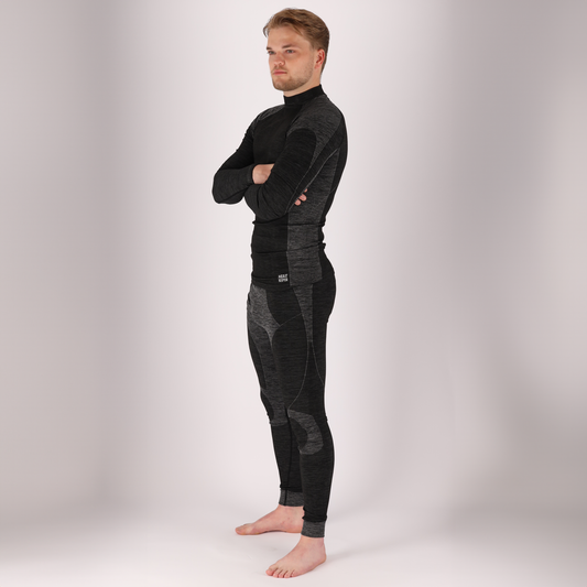 Thermohose Herren Schwarz - 1-Teilig